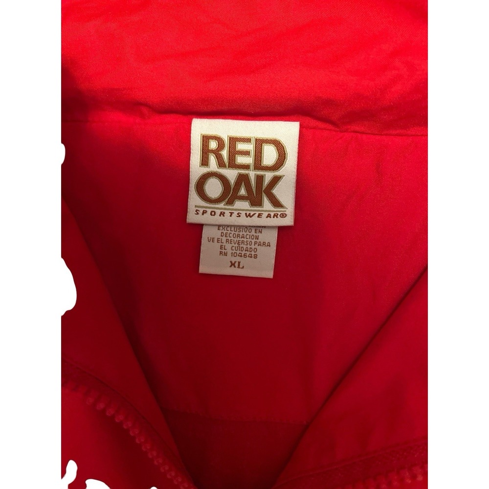 Ohio State Buckeyes Red Pullover Windbreaker Jacket XL Hooded‎ Red Oak - Picture 4 of 7